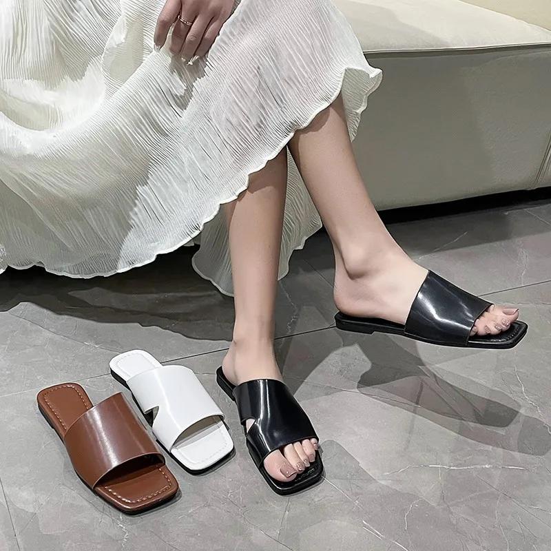 Модные женские туфли Flat Trailer 2024 Новые весенние и летние женские туфли на низком каблуке Удобные модные розовые белые черные большие размеры 43