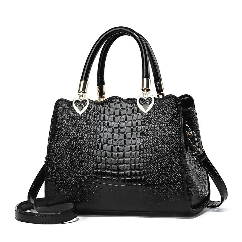 Luxury Brand Designer Women'S Shoulder Bag Fashionable Crocodile Pattern Crossbody Bag, Classic Retro Handbag Women Tote Bag