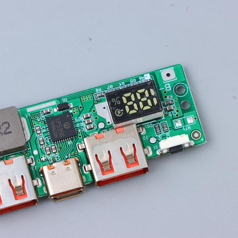 Модуль быстрой зарядки Ip5356 Цифровой дисплей Поддержка Qc/Pd3.0 Для зарядки литиевой батареи Компактный и стабильный Промышленный модуль питания