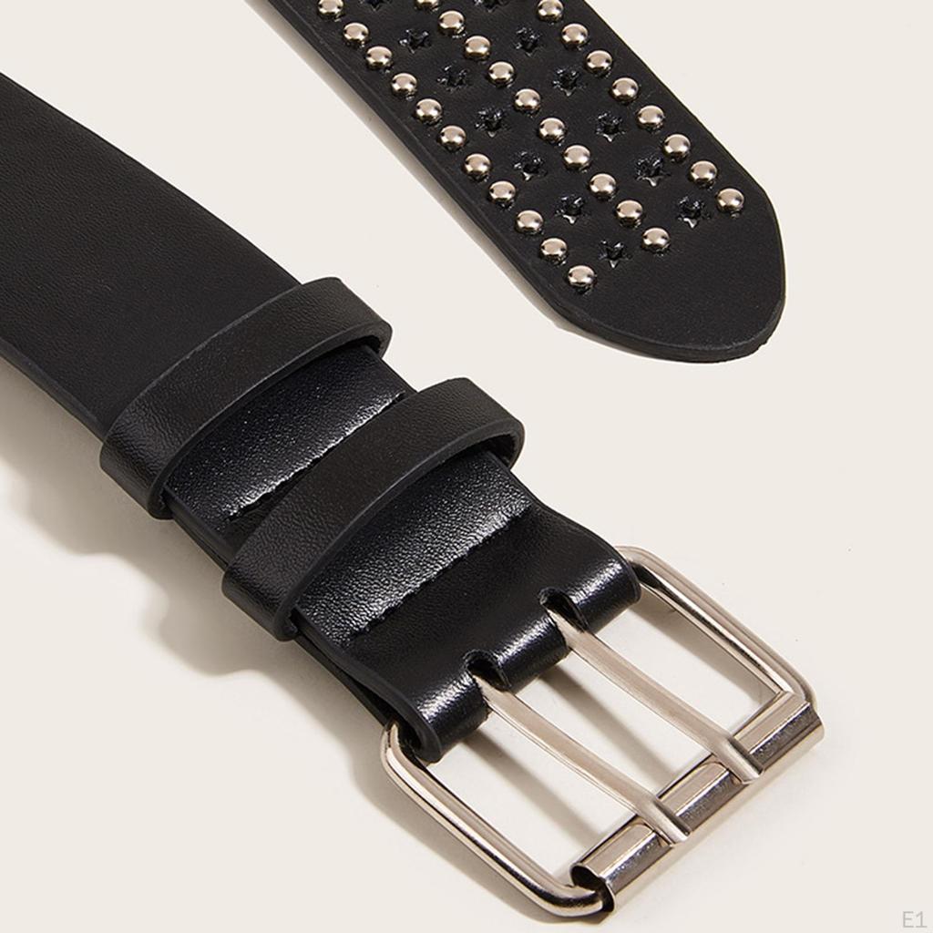 Модный мужской ремень с заклепками, джинсы в стиле панк, декоративные комбинезоны, брюки, крутой унисекс для мальчиков и девочек