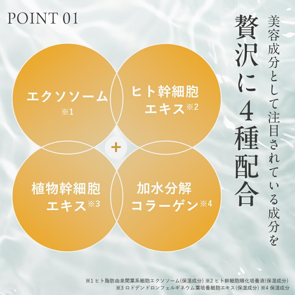 Official Collagen Rich EXSM Supply Human Stem for Dry and Sensitive Made in Pump Q'SAI (Exosome) Serum, 2-Pack, Approx. 2-Month (Serum, Cells,