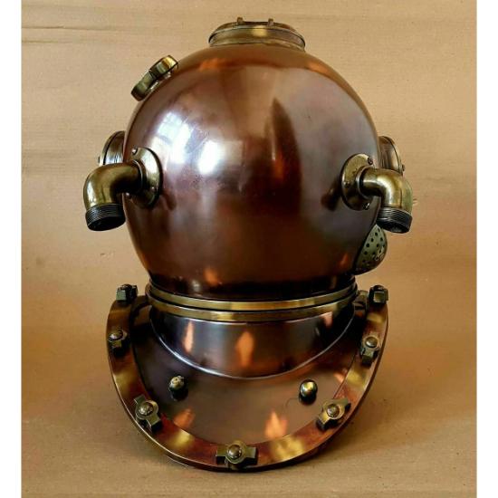 Старинный водолазный шлем ВМС США — Mark V Deep SCA Scuba Divers Helmet — Classica