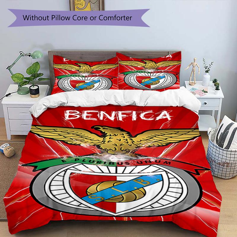 3pcs Football Team (18) Design Cover Set - HD Printed Bedding with 1 Cover and 2 Pillowcases - Perfect for Home and Dorm Decor