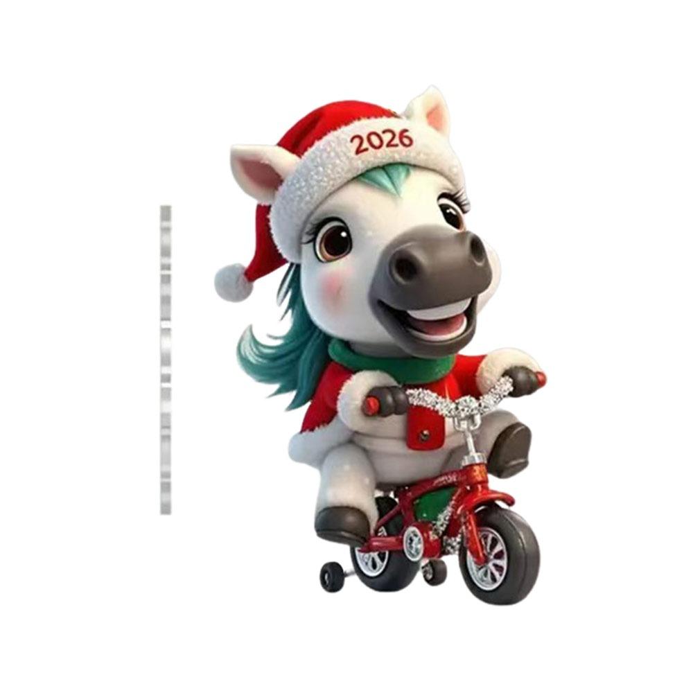 Новый 2D Плоский Рождественский Подвесной Кулон Сияющий Имитация Лошади Подвеска Балерина Акриловый Брелок Шармы для Сумки