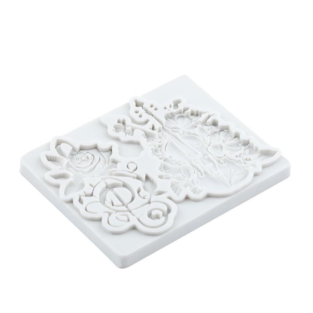 Силиконовые формы Музыкальная нота Гитара Цветок Виолончель Форма для мастики Инструменты для украшения торта Топпер для кекса Конфеты Смола Глина Шоколад Форма для ганаша