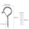 Q-Type Snap Hook with Safety Buckle for Wall/Ceiling Hanging of Flower Pots, Anti-Drop Design