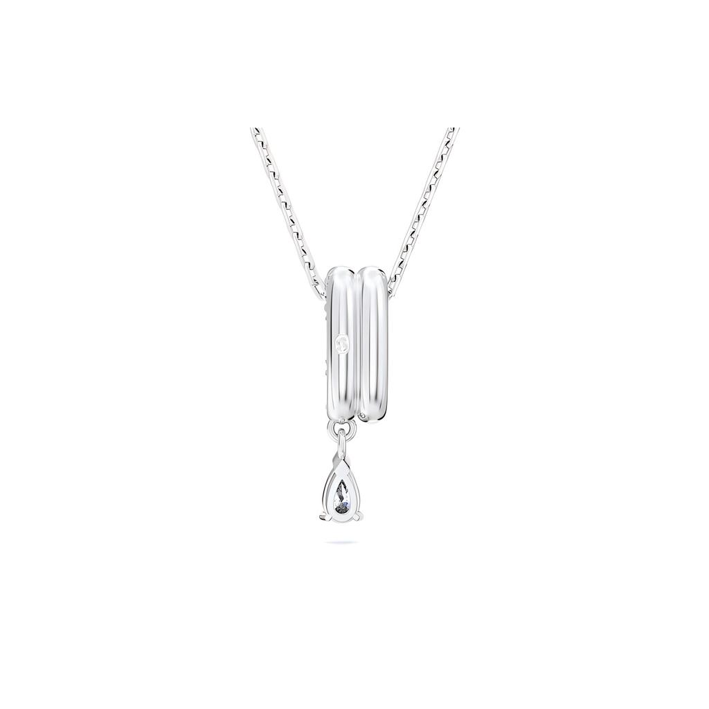 Swarovski Imber Дизайн с двойным кольцом Круглый кулон Инкрустированный имитацией хрусталя Ожерелье Женское ожерелье Золото Серебро 5671819