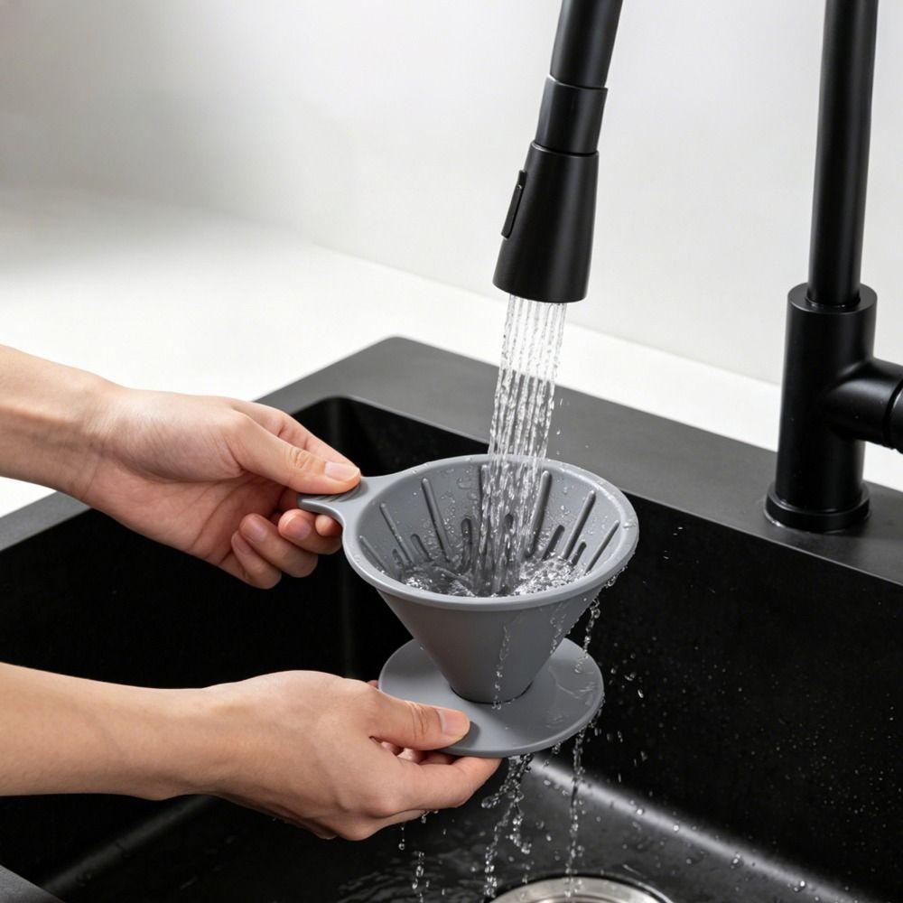 Cone-shaped Coffee Filter Basket Reusable Dripping Coffee Device Home Coffee Brewing