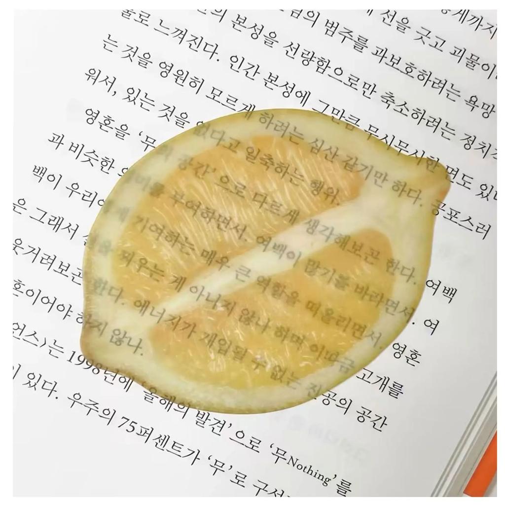 Creative Fruit Apple Slice Bookmark With Simulation Funny Design Sense For INS Fixed Book Photography Cartoon Cute Note Bookmark