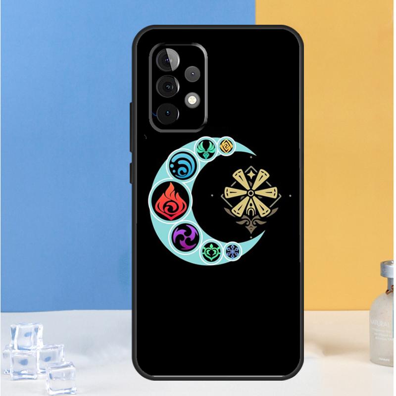 Genshin Impact Elements For Samsung Galaxy A55 A35 A15 A13 A33 A53 A36 A26 A16 A54 A34 A14 A32 A52 A56 A05 A06 Case
