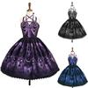 Women Medieval Renaissance Lolita Girl Lace Up Braces Dress Costume Cosplay