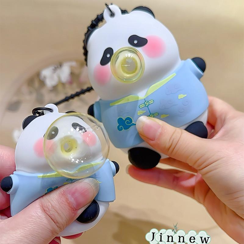 Cartoon Panda Silicone Keyring With Bubble Effect For Daily Use And Key Organizer