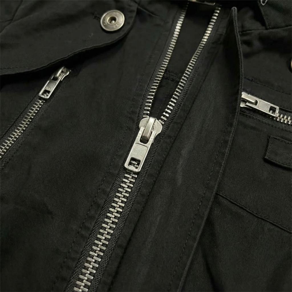 Женская повседневная черная куртка с капюшоном на молнии свитшот с ребристым трикотажным воротником с длинным рукавом осенне-зимняя уличная одежда стиль Y2K верхняя одежда