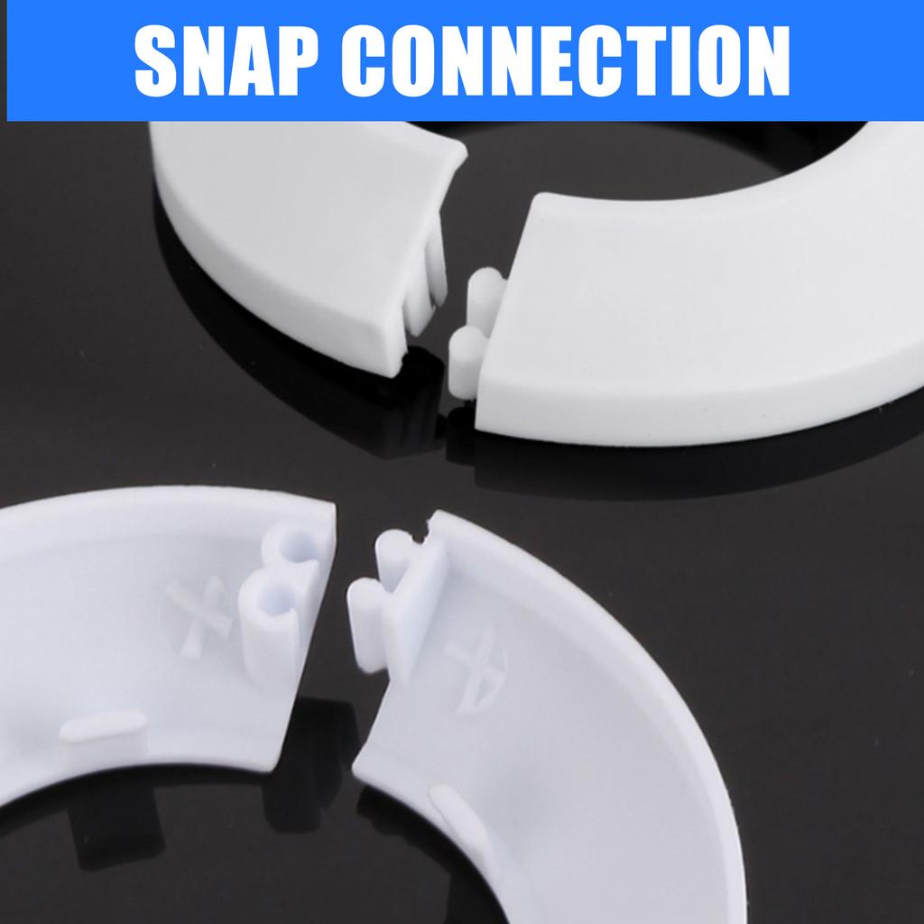 10 шт. Накладки на трубы отопления Пластиковые накладки на радиаторные трубы Простая установка для эстетического улучшения и легкого монтажа