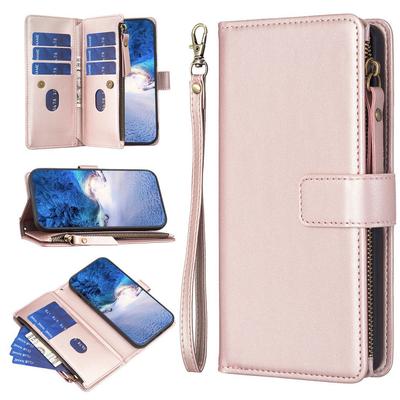 Подходит для 12 Multi Card однотонный молния кошелек Redmi Note12Pro + вставка карты телефон кожаный чехол