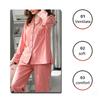 High Quality Large Size Women Cotton Pajamas Button Down Tops and Trousers Set Sleepwear Homewear Printing Nightwear Loungewear