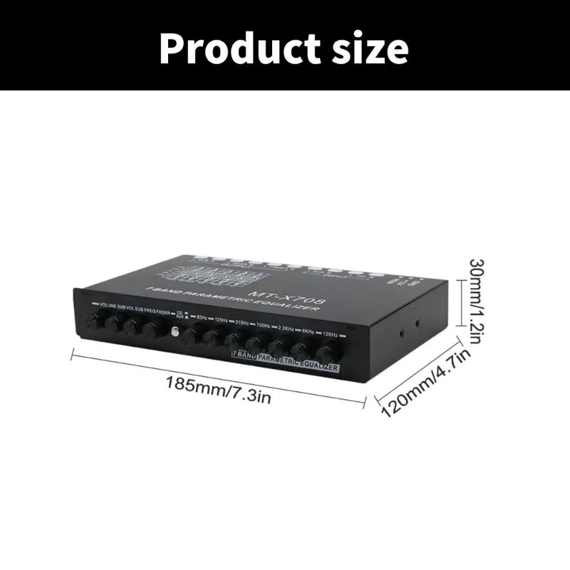 7 Band Car Stereo Equalizer Offering Customizable Sound Setting for Ultimately Listening Pleasure Enhanced Sound Quality