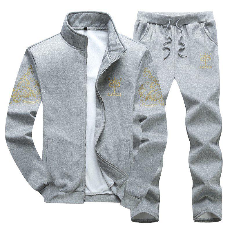 Men Fashion Sets Casual Tracksuit Male Spring Autumn Sweatshirt+Pants Suits Hoodies Set Sweatshirts