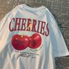 Женские футболки унисекс Cherries Cosh Valentine, летняя хлопковая повседневная одежда, футболка с круглым вырезом, свободная футболка для пар, новинка