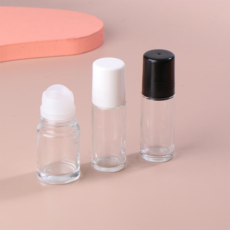 30/50Ml Empty Glass Refillable Roll On Bottles Plastic Roller Bottle Leak-Proof Cosmeitic Containers For Essential Oil Perfumes