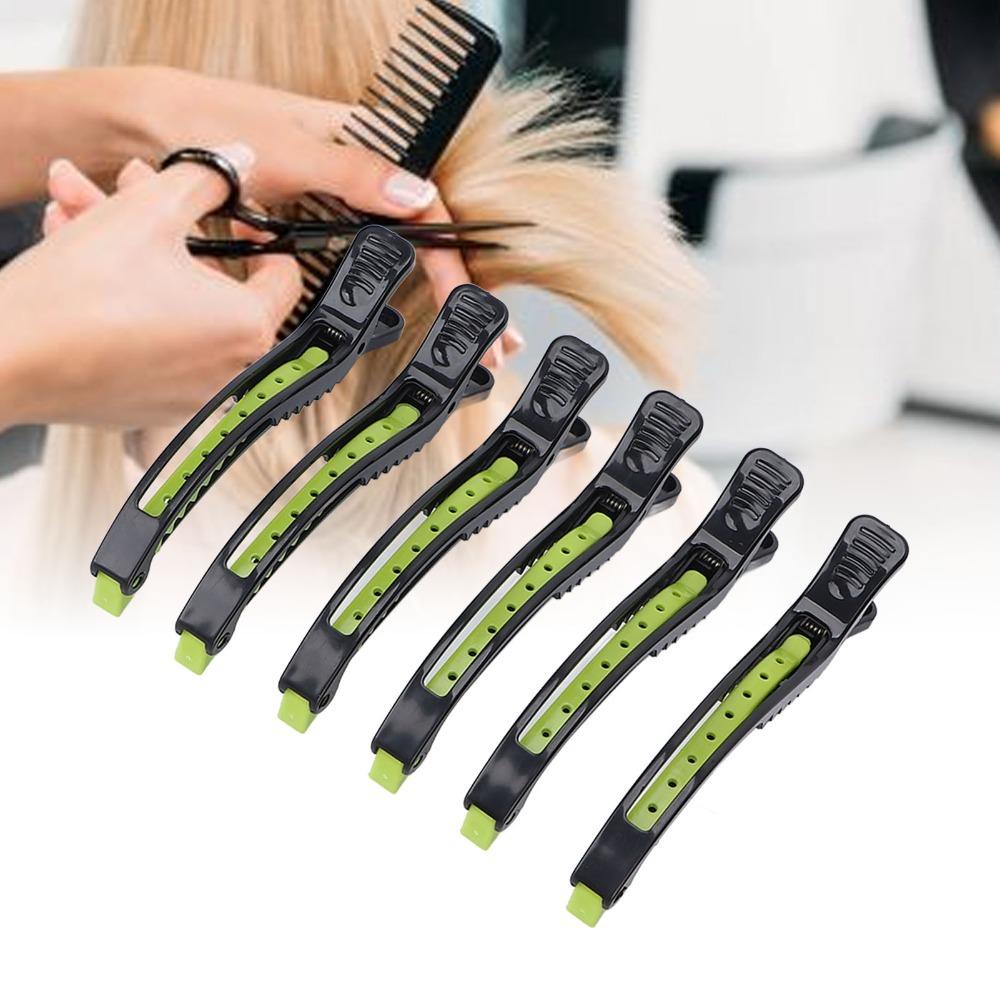 6 PCS Lightweight Sectioning Hair Clip Portable Design Duckbill Hair Clip Hair Clamp Salon Use