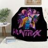 1Pc HUNTR/X Print Flannel Blanket, Comfortable for All Seasons, Home Decor, Warmth and Comfort, Perfect for Christmas Gifts821090