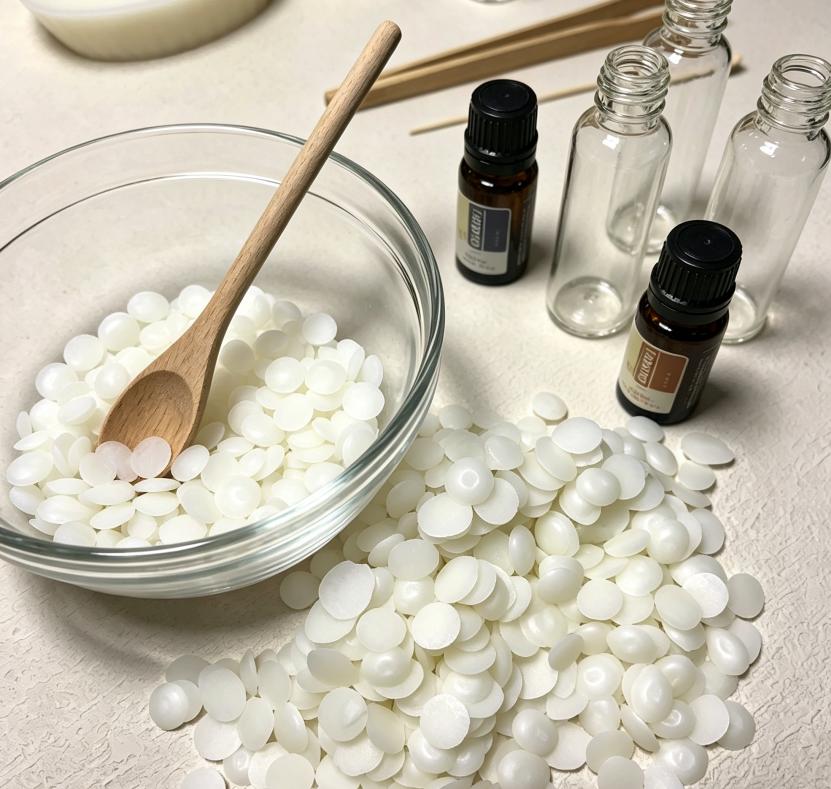 52 Degree Soybean Wax Granules- Premium Handmade Natural Soy Wax Pellets Pillar Blend Eco-Friendly Milk White for Candle Making