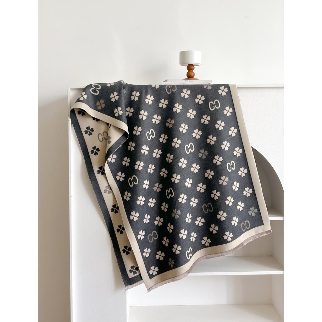 Women Pashmina Scarves Fringe Wrap Winter Warm Fashion Brands Designer Cashmere Two-Sided Letter Scarf Blanket Soft Shawls