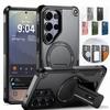 Магнитный чехол для Samsung S26 Ultra S2 Ultra A7 A6 A36 A17 Защита Вертикальная подставка Ударопрочная задняя крышка телефона с магнитом
