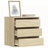 VidaXL Corner Chest of Drawers Sonoma Oak 60x41x58 Cm Engineered Wood, Chest of Drawers with Drawers, Filing Cabinet, Cabinet with Drawers, Cabinet 852845