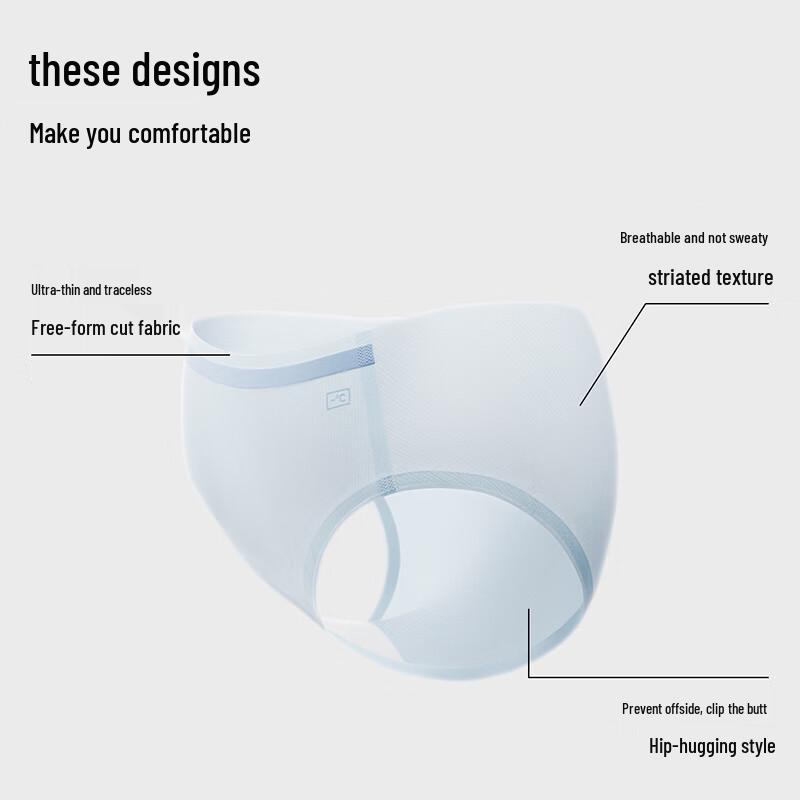 Bananain 311 Cool Air Women's Mid-Waist Seamless Briefs (3-Pack)