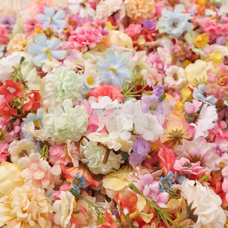 Набор шелковых смешанных материалов с имитацией мелких цветов для изготовления свадебного венка или головного убора ручной работы.