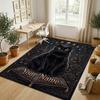 Cat Theme Crystal Velvet Rug Personalized Custom Name Text Soft Floor Mat Home Decor