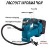 Автомобильный воздушный компрессор насос для Makita 18V аккумулятор с цифровым дисплеем электрический воздушный насос беспроводной надувной насос пневматический инструмент
