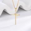 Gold Cross Micro-Paved Non-Fading Necklace, Christmas Gift Edition