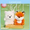 Cute Animal Fox Doll With Polyester Filling For Kids Backpack Accessory