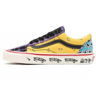 Old Skool Anaheim Factory 36 Dx Повседневные низкие кеды для скейтбординга Унисекс кроссовки Фиолетовый Желтый VN0A54F391A