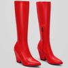 Elastic Thigh High Boots Women Shoes Autumn Winter Black Red White Wedge High Knee Boot Fetish Party Shoes Ladies Large Size