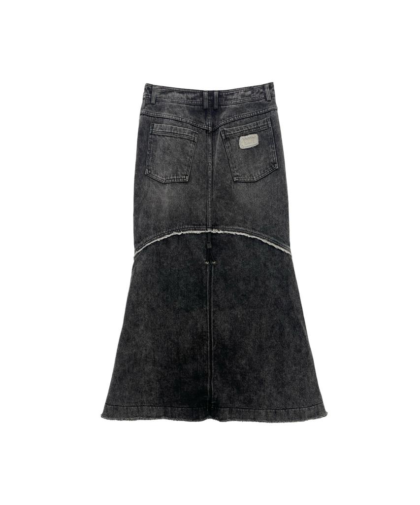 BLR Denim Wide Long Skirt