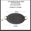 Korean Round Grill Pan Barbecue Pan Pork Belly Non-stick Cooker Maifan Stone Induction Cooker Gas Barbecue Tray Roast Plate