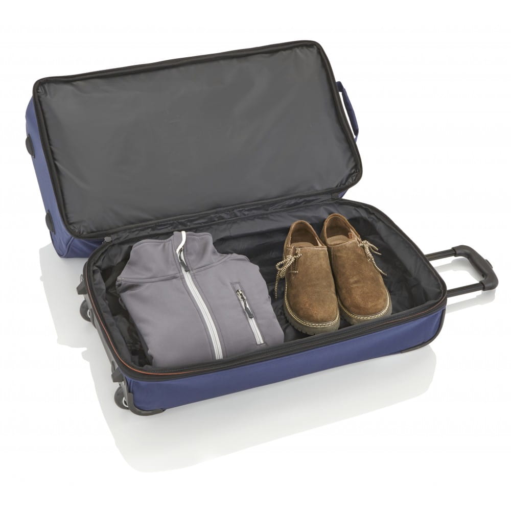 Travelite basics wheeled travel bag navy blue
