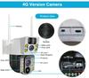 LS VISION 4K 8MP Dual Lens V380 Pro 4G SIM Card Wifi Solar Battery PTZ Outdoor Wireless Двунаправленная система видеонаблюдения Security CCTV Автоматическое отслеживание камеры