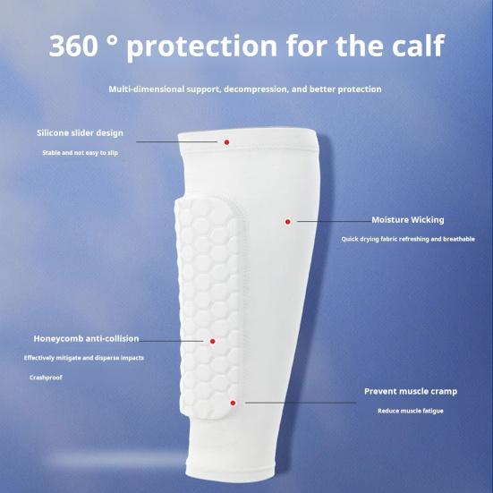 Футбольные рукава для защиты голени, компрессионные рукава для икр с сотовыми вставками, защита ног для футбола