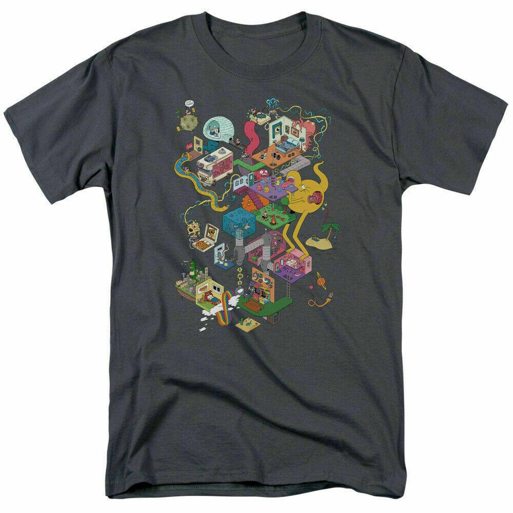 Uncle Grandpa Inside The RV T Shirt Mens Licensed Cartoon Merchandise Charcoal