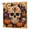 Pumpkin Wall Art Ghost Faux Pearl Kit, Halloween Painting DIY Autumn Home Decor 3D Spooky Skull Craft Kit for Adults Beginners, Fall Handmade