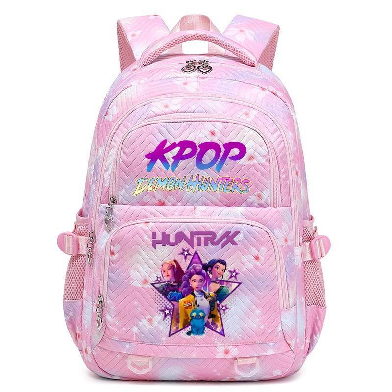 Anime Print Stylish Unisex School Backpack Teens Nylon Waterproof 13-inch Laptop Compartment 20-35L Capacity