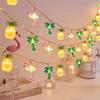 1pc LED Flamingo Pineapple Palm Tree String Lights Battery Operated For Home Garden Tropical Beach Hawaiian Holiday Party Decor