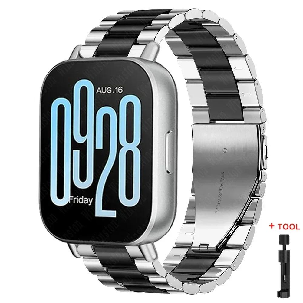 НОВЫЙ 22мм браслет для Redmi Watch 5 Active/Lite Металлический ремешок для Xiaomi Redmi Watch 3 Active/Lite Наручный ремешок Ремешок из нержавеющей стали