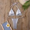 1011 new European and American sexy bikini women's split strap bright solid color swimsuit wholesale