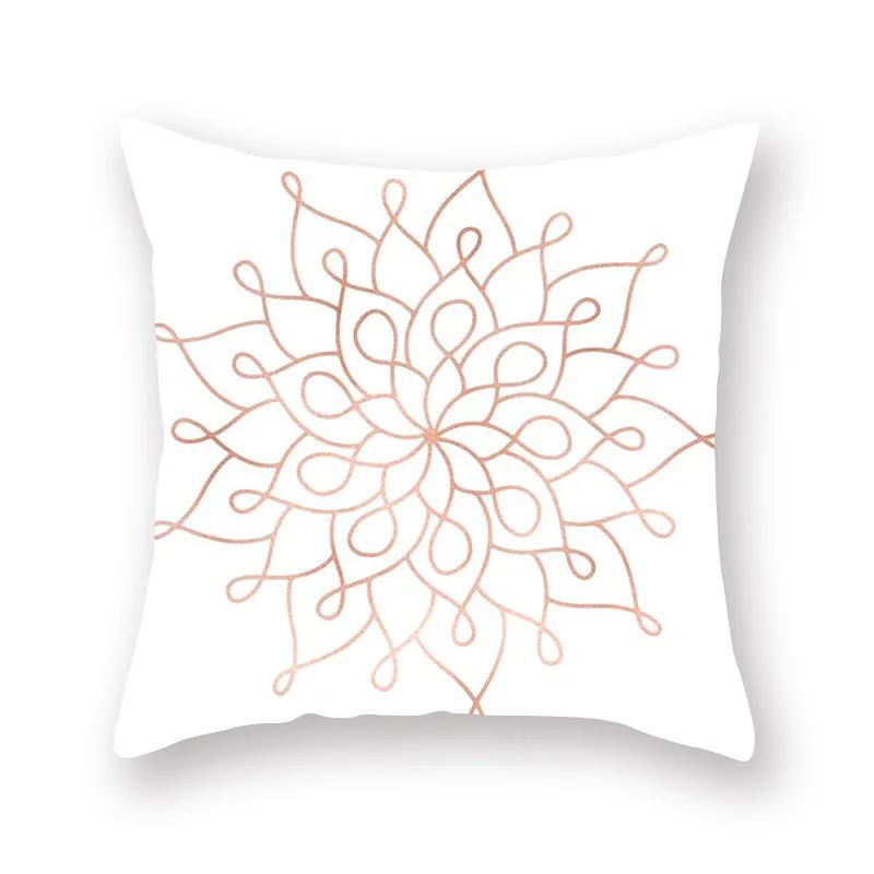 45X45 СМ Розовый Блестящий Горошек Алфавит Геометрический Простая Наволочка Кровать Диван Автомобиль Офис Подушка Украшение Дома